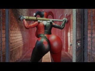 harley quinn shaking that booty 1080p